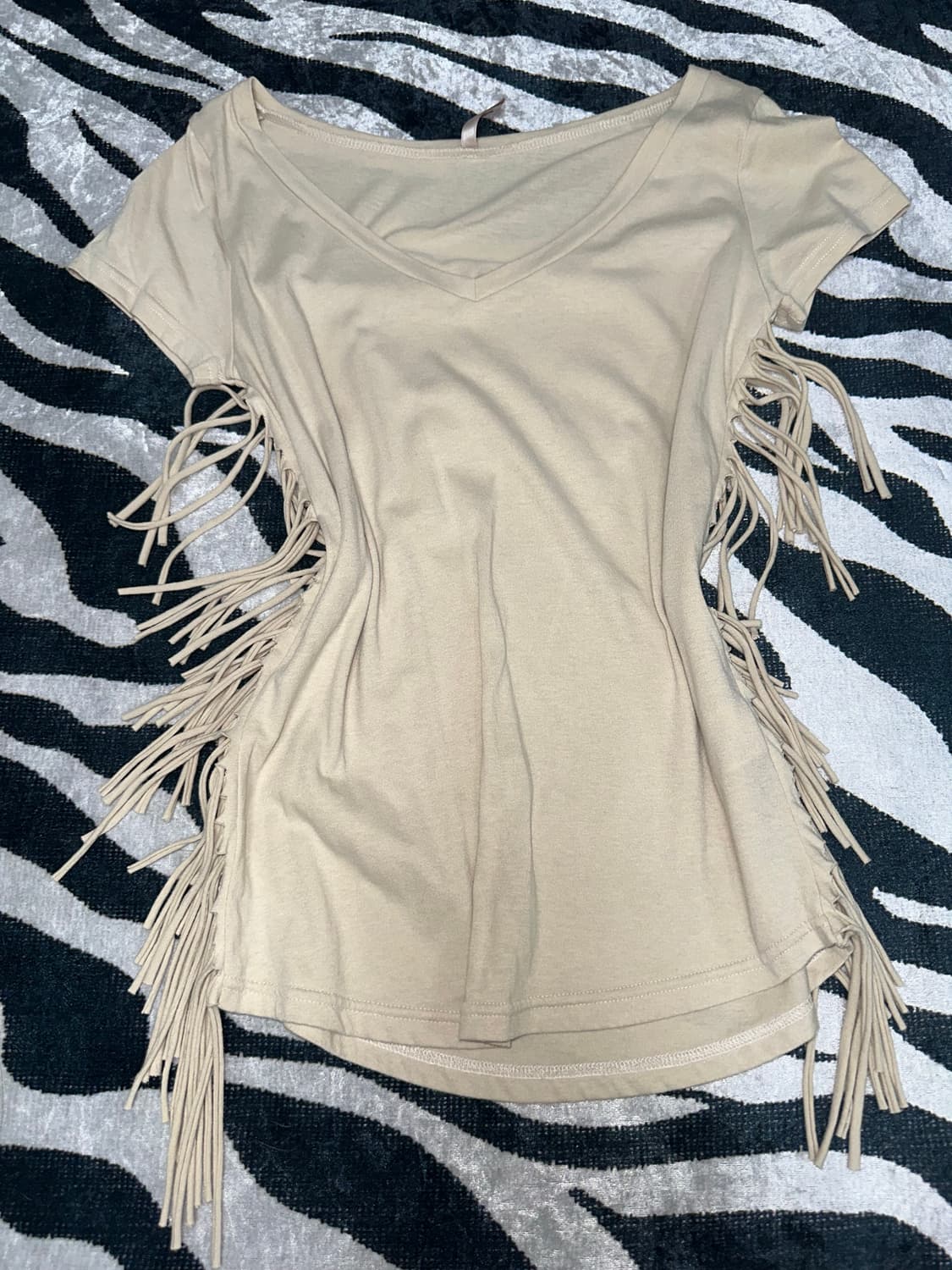 일본빈티지 테슬 디테일 반팔 그런지페어리 오네갸루 파우닝133 상품이미지1