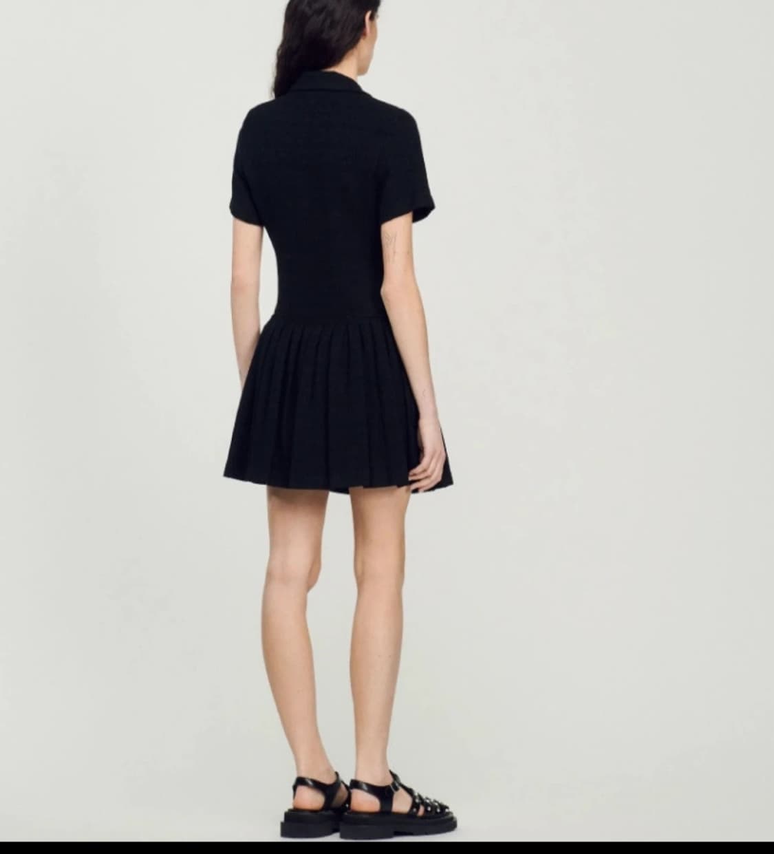 산드로 트위드 플리츠 원피스 38사이즈 상품이미지4