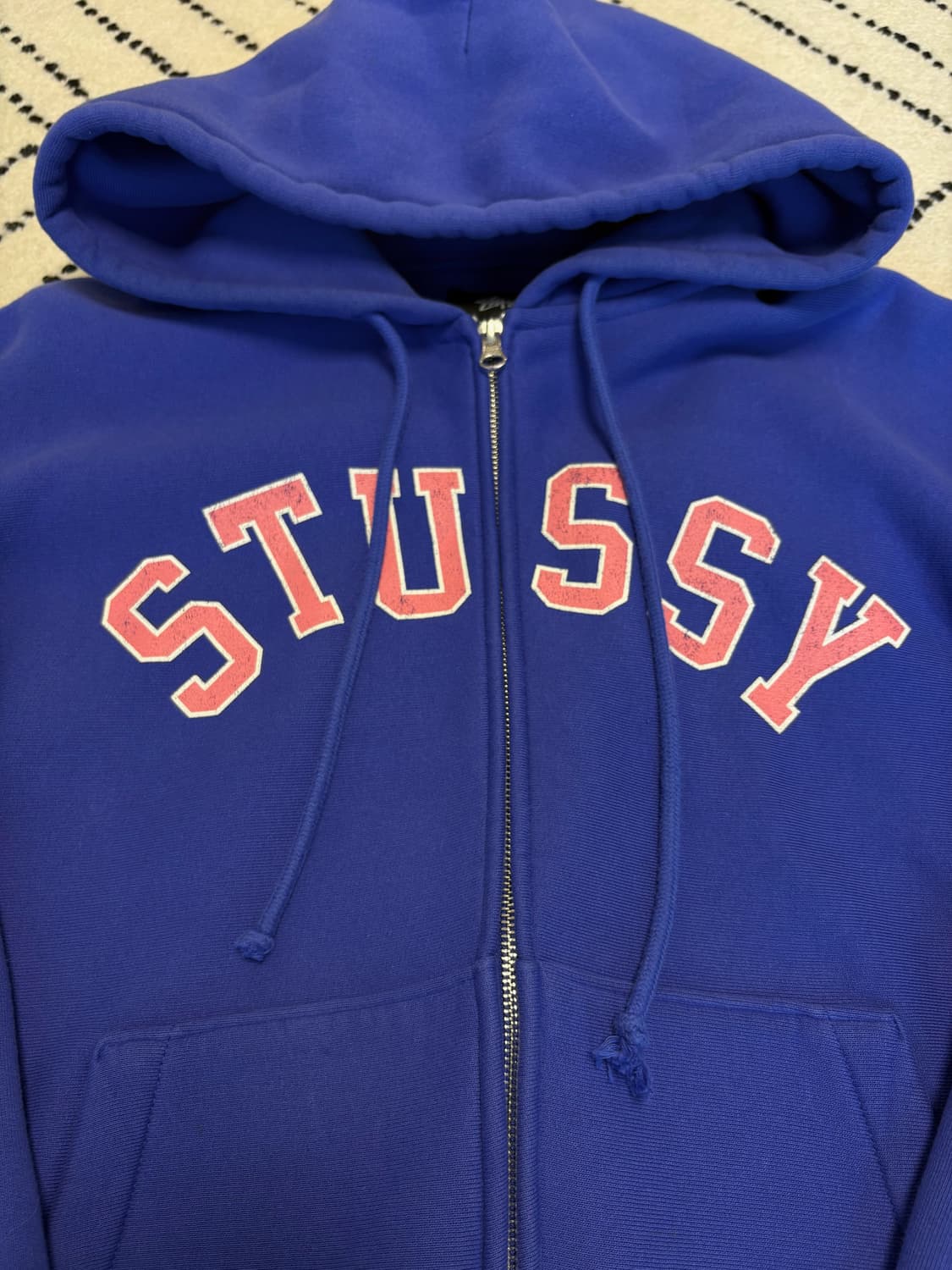 스투시 페이디드 그래픽 집 후드 퍼플  상품이미지2