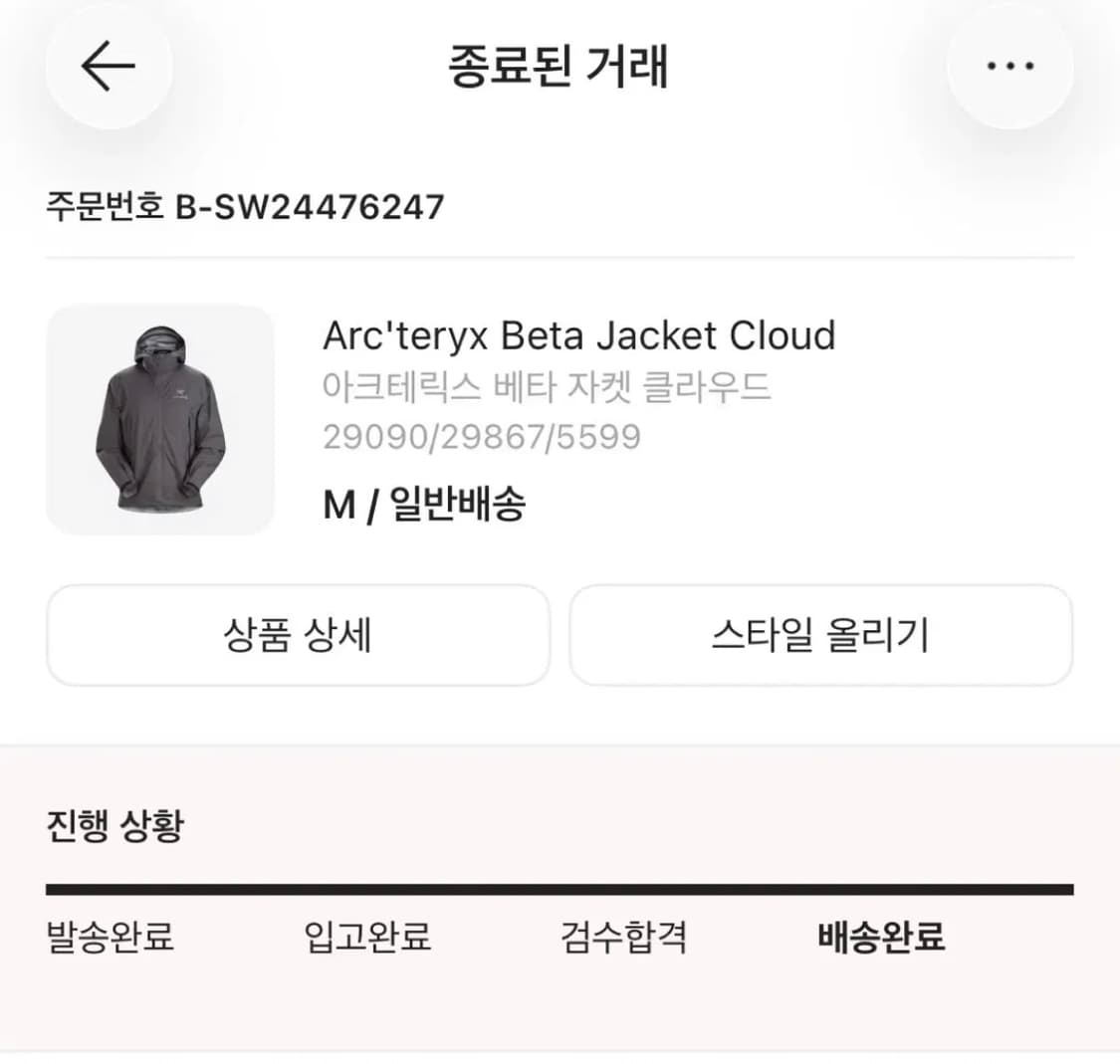 아크테릭스 베타자켓 클라우드 (M) 상품이미지8