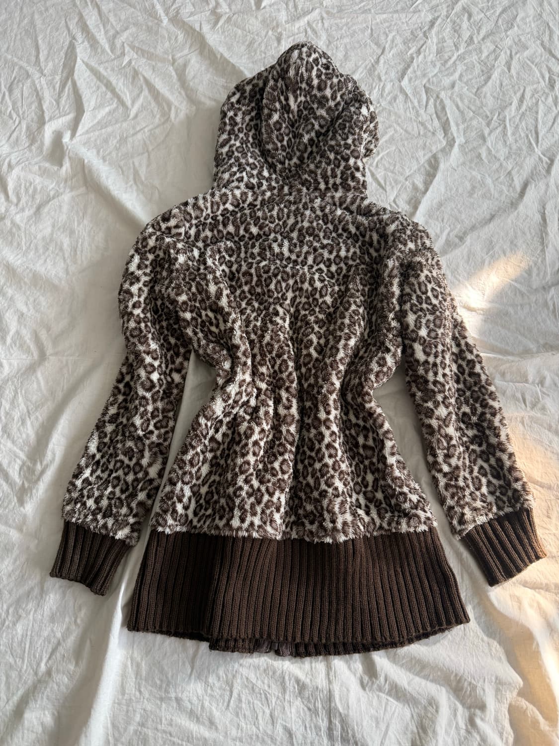 브라운 라떼갸루 갸루 호피 퍼집업 상품이미지5