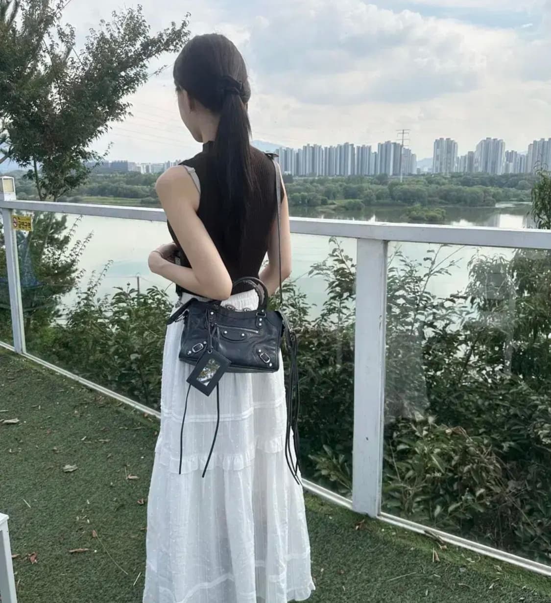 발렌시아가 시티 모터백 미니 다크그레이,은장 상품이미지7