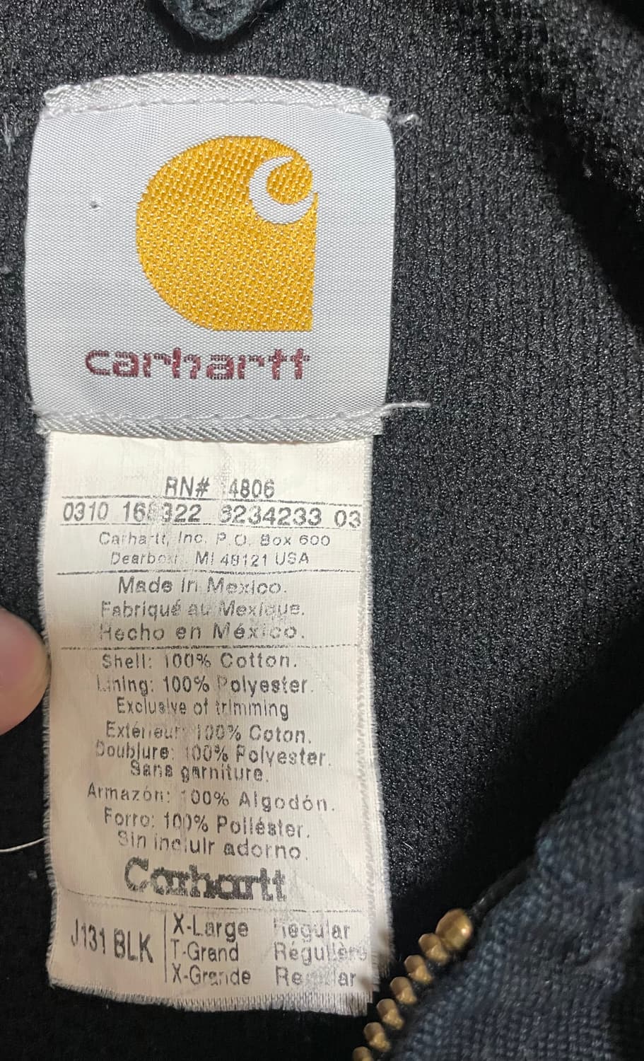 칼하트 액티브 자켓 j131 블랙 상품이미지3