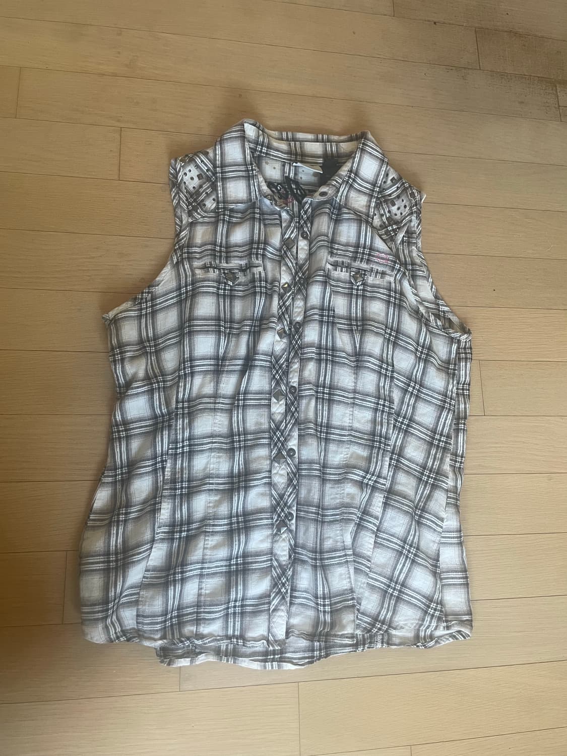 HarleyDavidson Sleeveless Check Shirt  상품이미지1