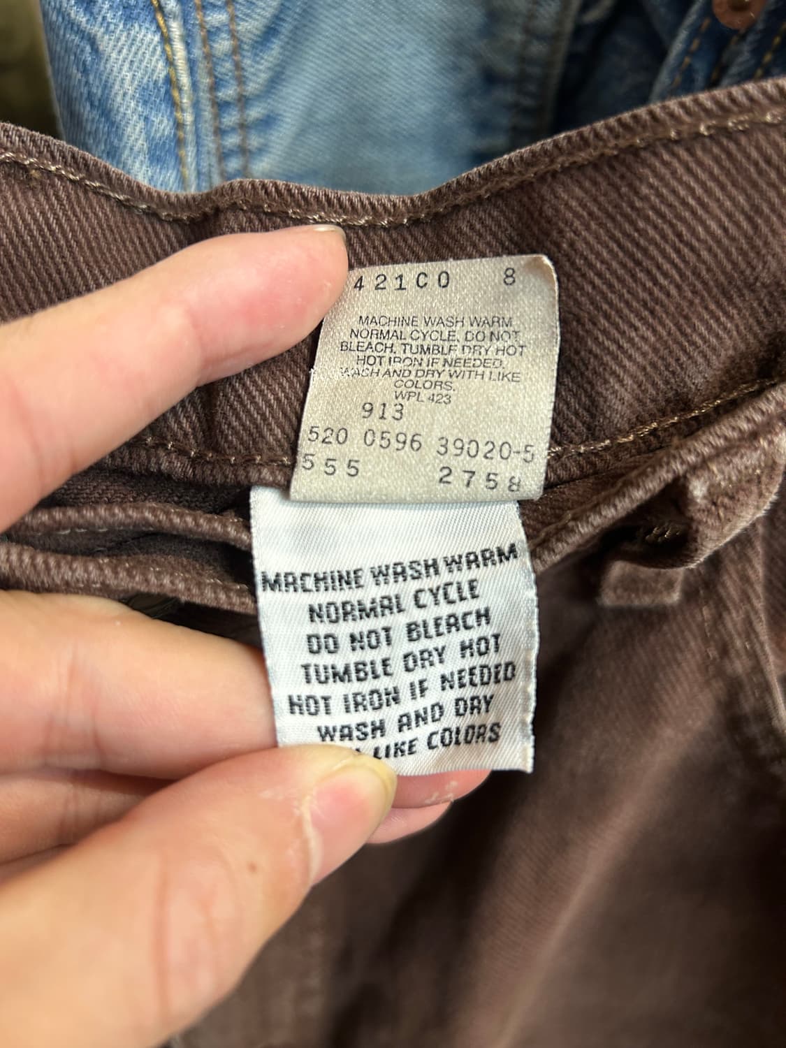 90’s USA 리바이스555 브라운컬러진 36in 상품이미지8
