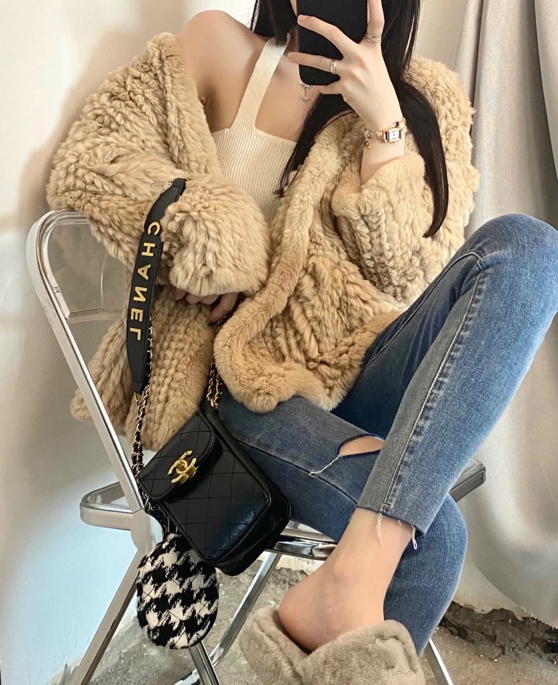 샤넬 뷰티 체인 크로스백 폰백 상품이미지3