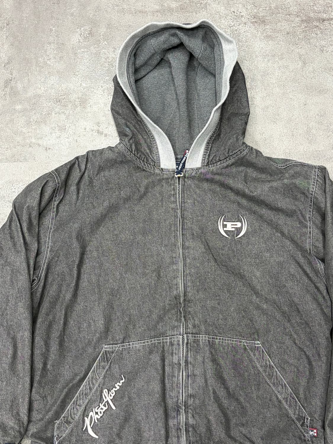 00s Phat Farm 팻팜 후드 데님 자켓 상품이미지4