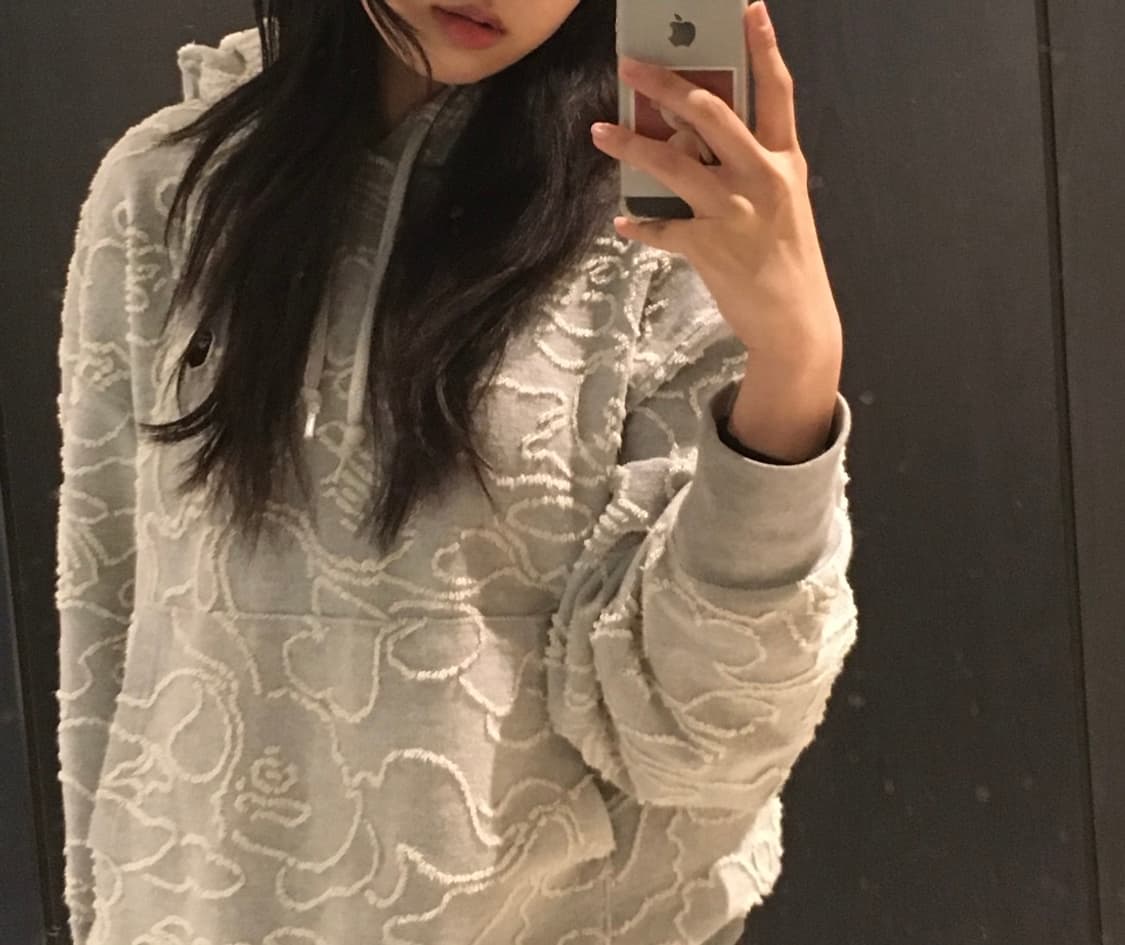 Camo Jacquard Relaxed Fit Hoodie 상품이미지1