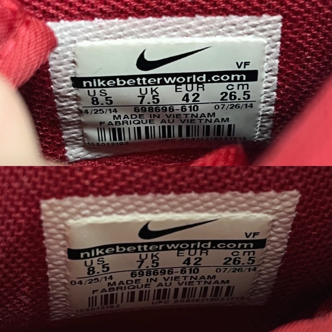 나이키 x 슈프림 에어포스1 하이 월드 페이머스 레드 상품이미지9