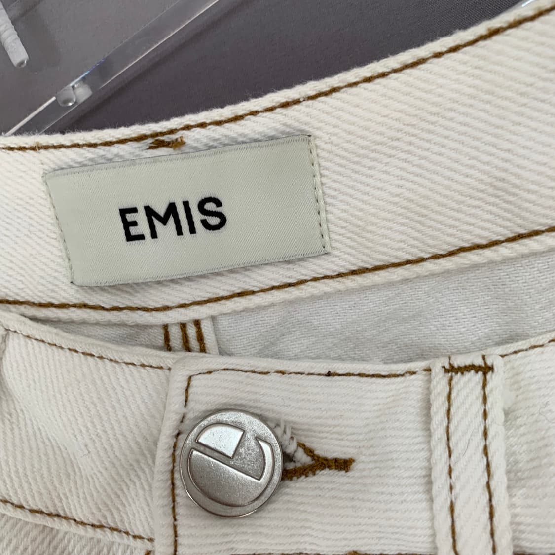 S EMIS 이미스 아이보리 카펜터 데님 청바지 상품이미지5