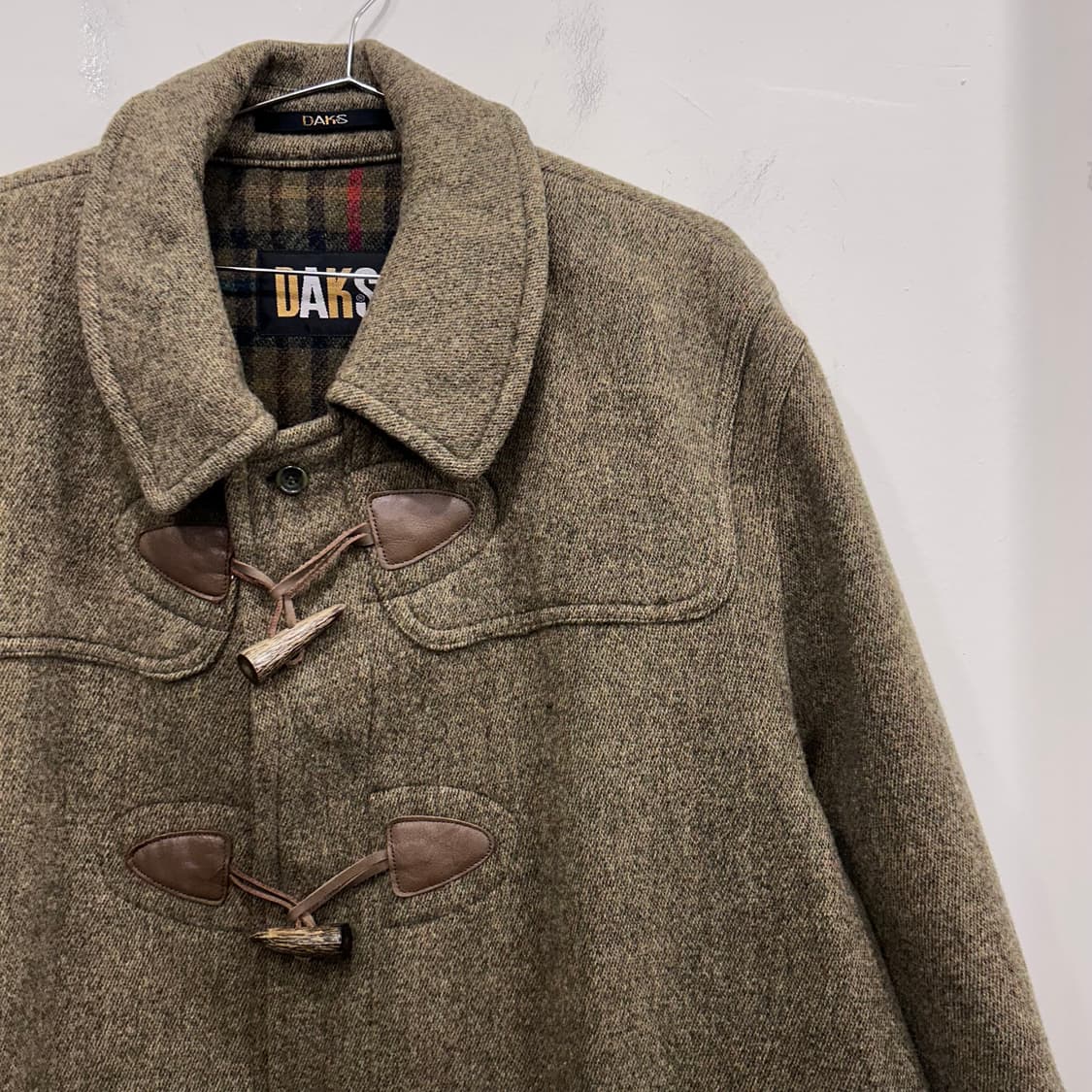 닥스 클래식 울 모직 숄더패치 롱 더플코트 상품이미지1