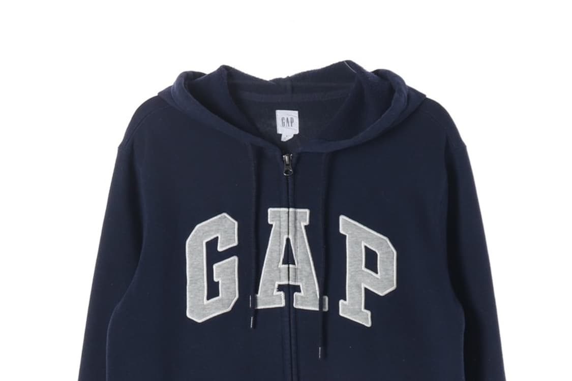 GAP 네이비 빅로고 기모 후드집업 XS 상품이미지4