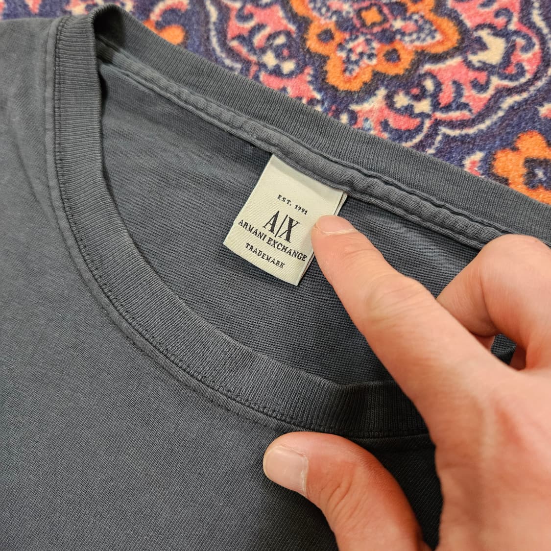 아르마니 익스체인지 in USA 디스트레스드 반팔 티셔츠 L size 상품이미지4