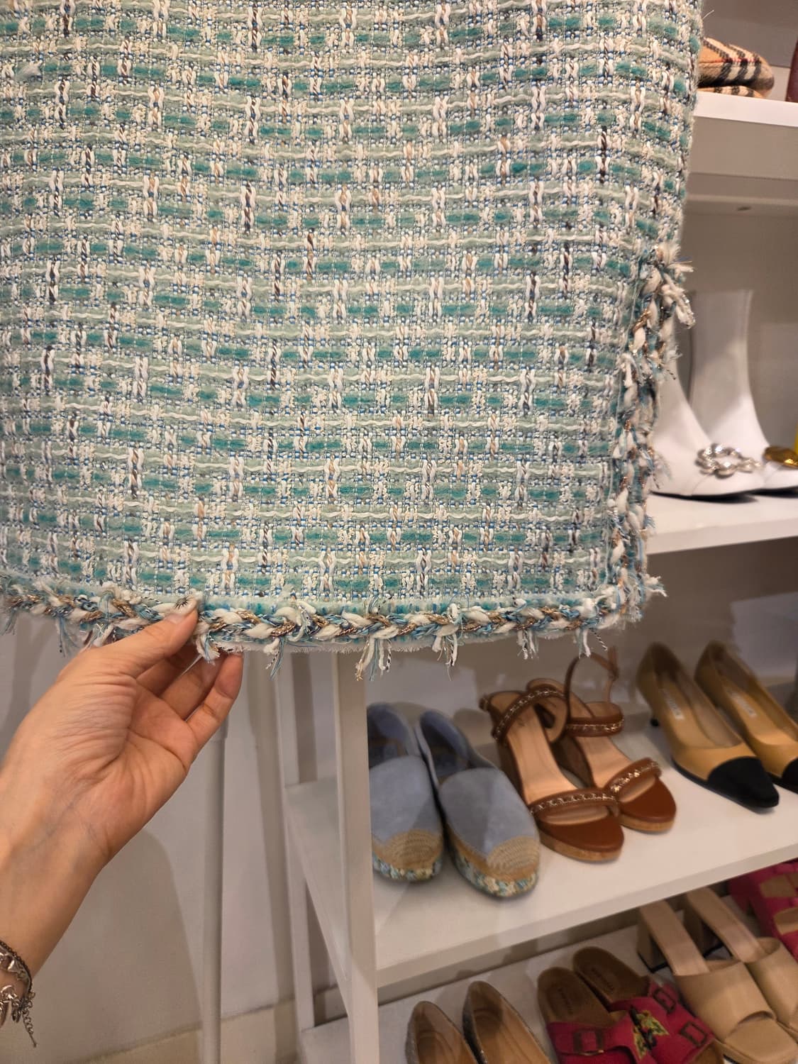 미샤 트위드 슬릿 스커트 상품이미지4