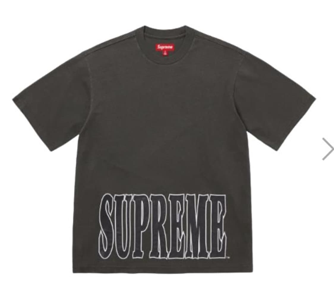 슈프림 25fw 크랙 스트레치 반팔티셔츠 블랙 M 상품이미지2