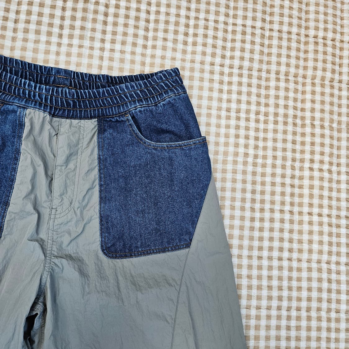 COOR 쿠어 밴딩 데님믹스 나일론 팬츠 남자32~33 상품이미지4