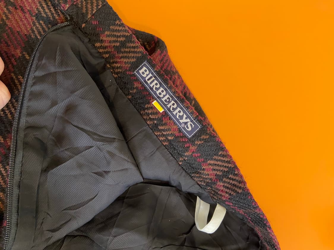 버버리 체크 스커트 버건디 스커트 상품이미지3