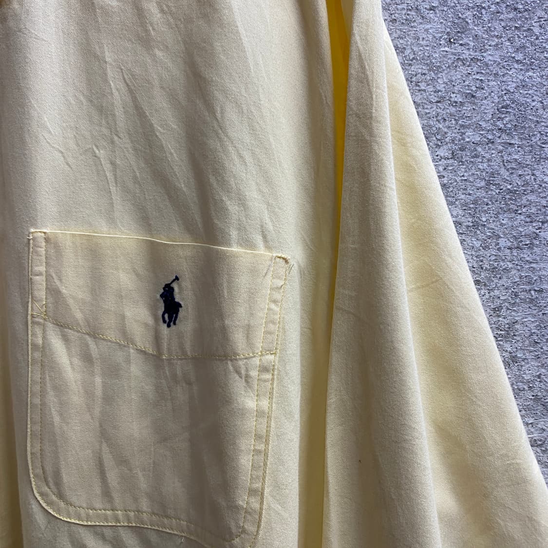 폴로 랄프로렌 자수로고 클래식핏 옐로우 셔츠 B3765 상품이미지3