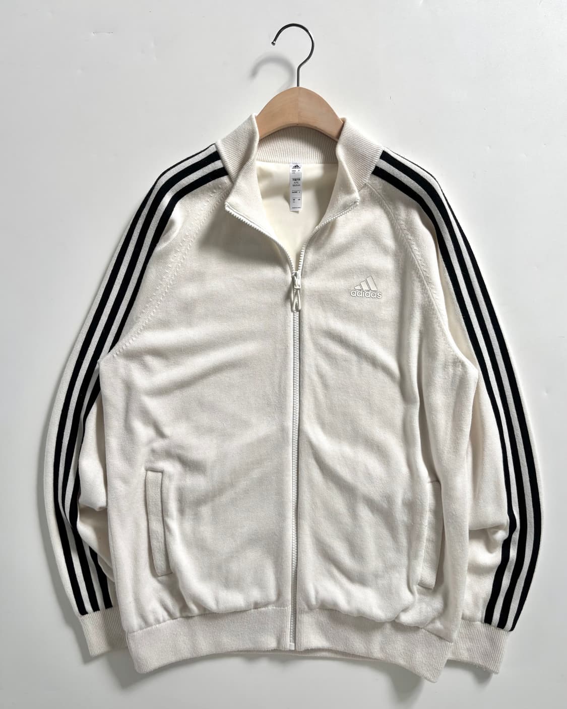 Adidas 아디다스 오리지널 아이보리컬러 니트 자켓 상품이미지3