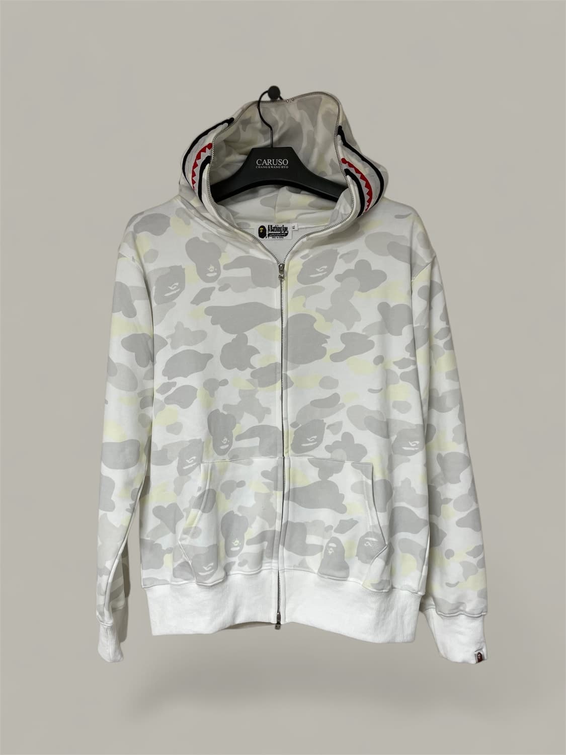 베이프 샤크 후드 화이트 상품이미지1