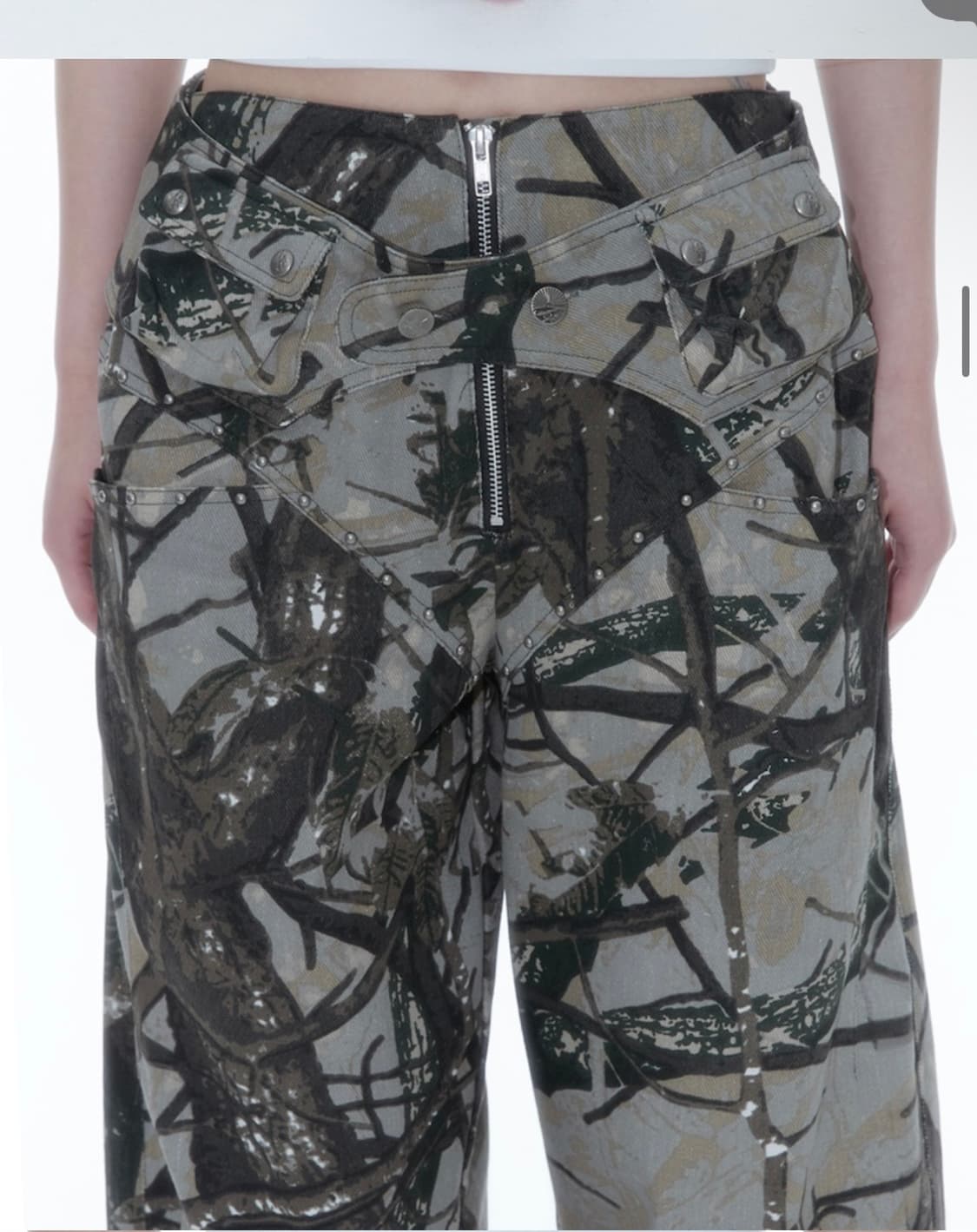 카시코) Belt Rivet Oval Pants Camo M 상품이미지5
