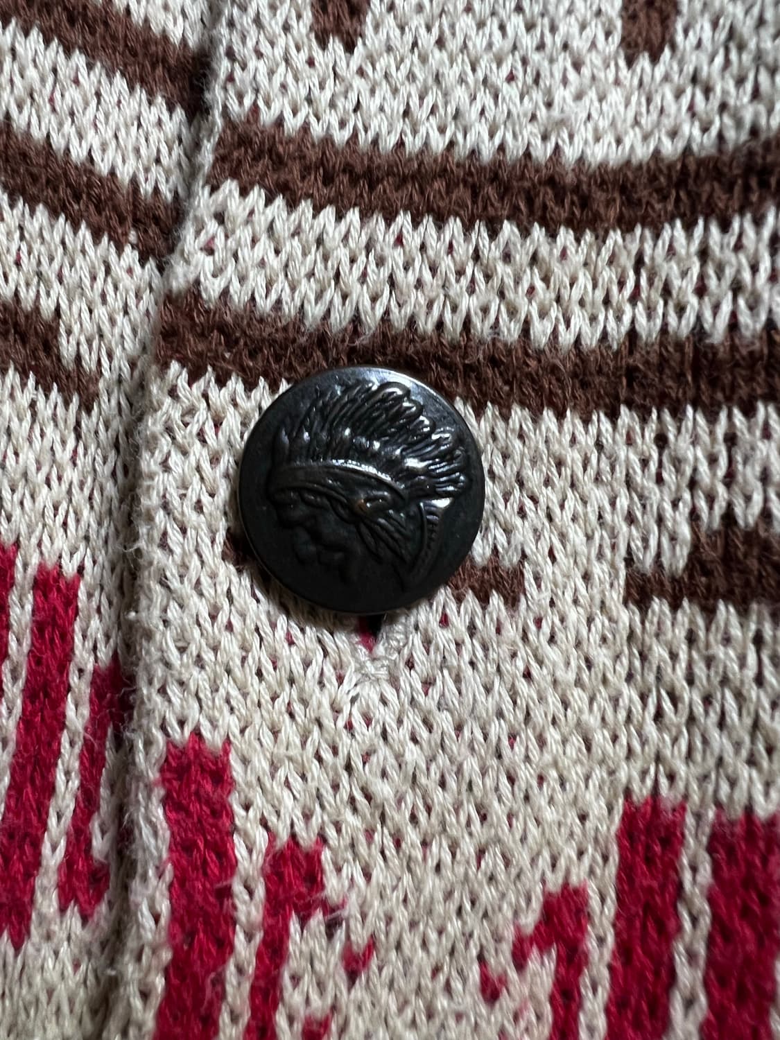 인디언 모터사이클 숄카라 패턴 가디건 상품이미지4