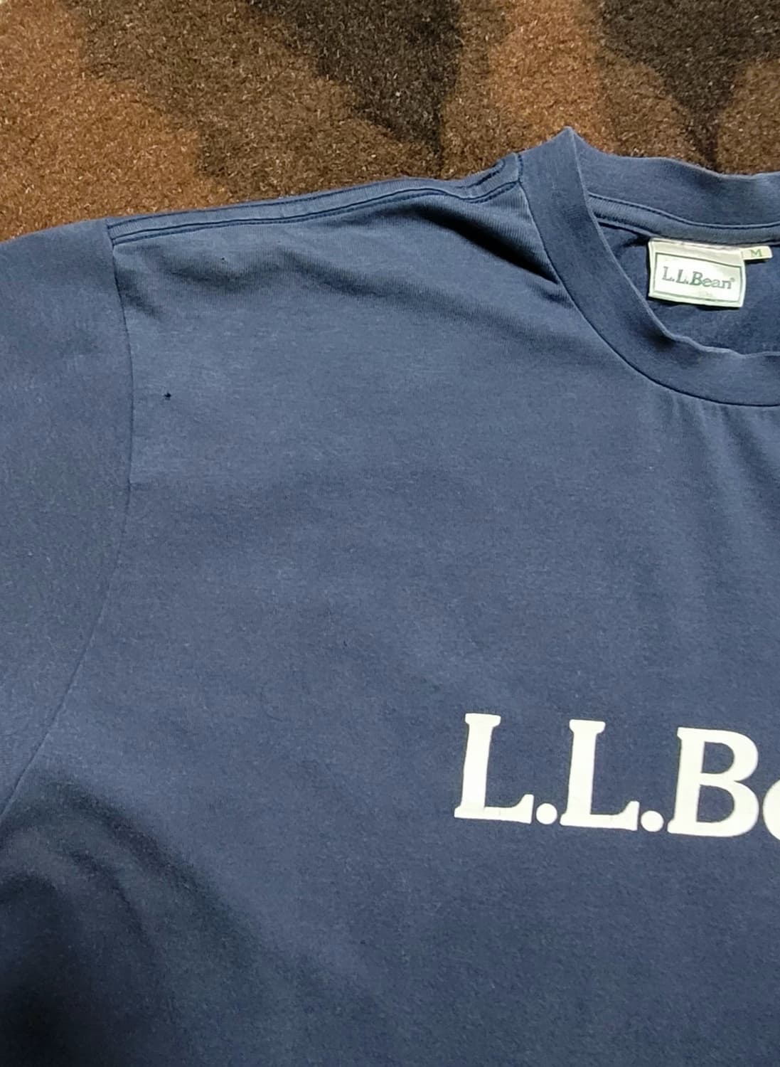 LLBean  (작은홀) 남성용 빈티지 블루 반팔티(M) 상품이미지4