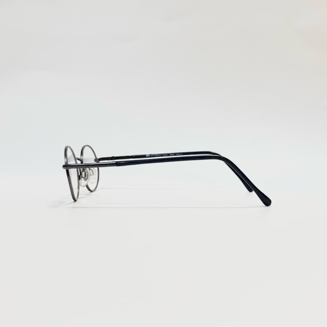 [픽키-771] 스몰 딥브라운 라운드 메탈 안경 블랙 템플 클래식 원형  상품이미지3