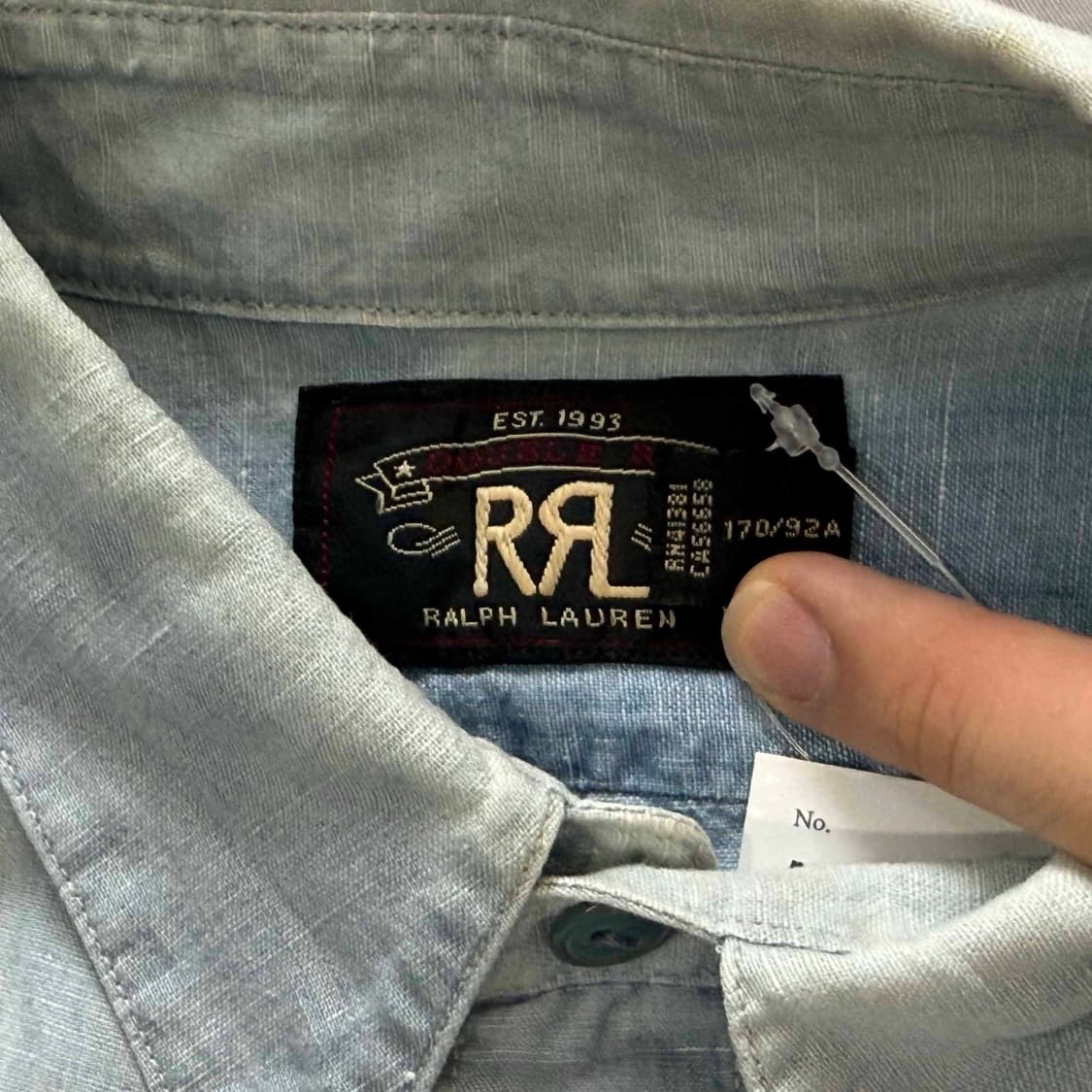 RRL 더블알엘 샴브레이 반팔 셔츠 상품이미지5