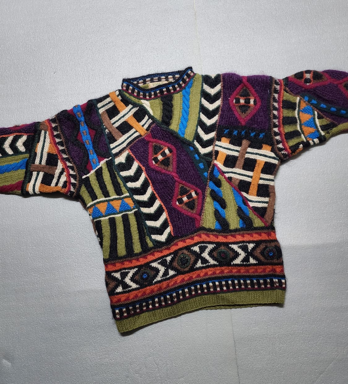 빈티지 VIS A VIS 비자비 패턴 니트 스웨터 상품이미지8