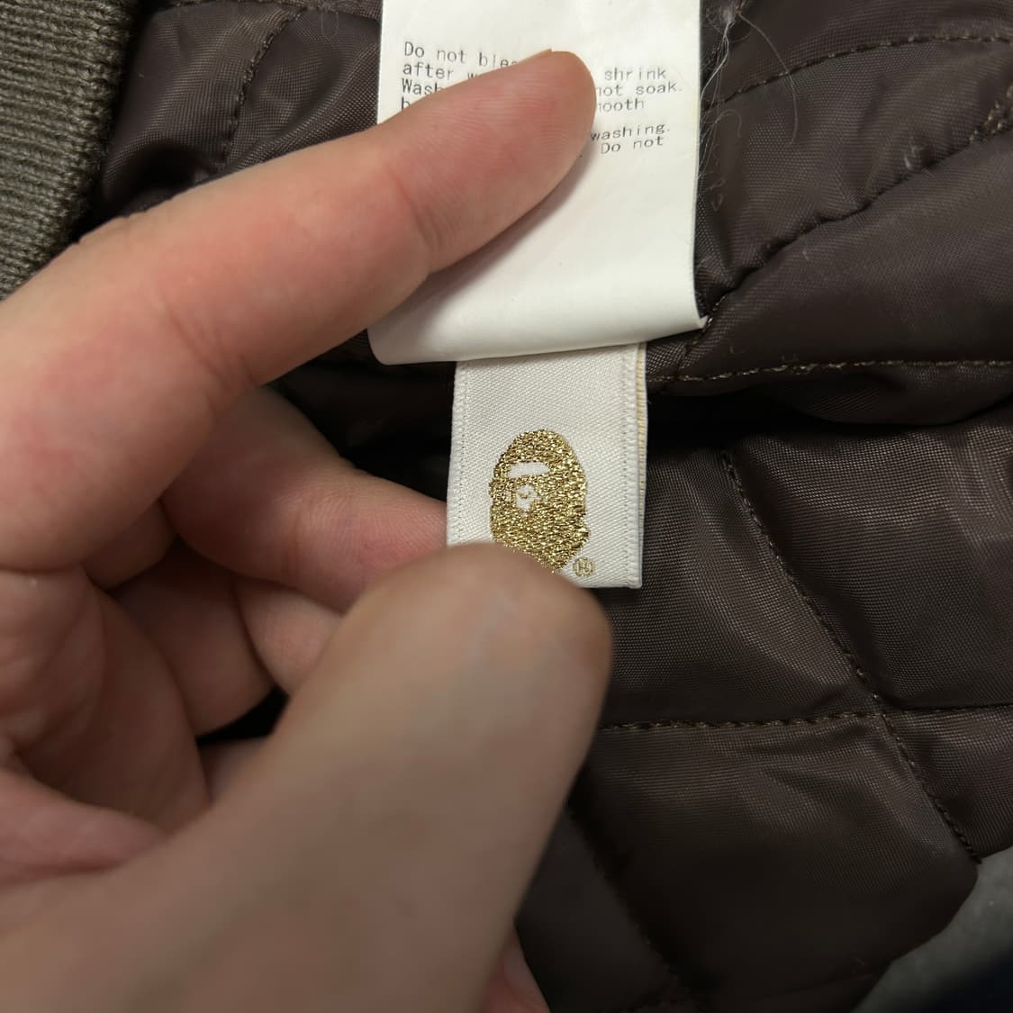 베이프 우먼스 빅사루 누빔 퍼자켓(XS) 상품이미지4