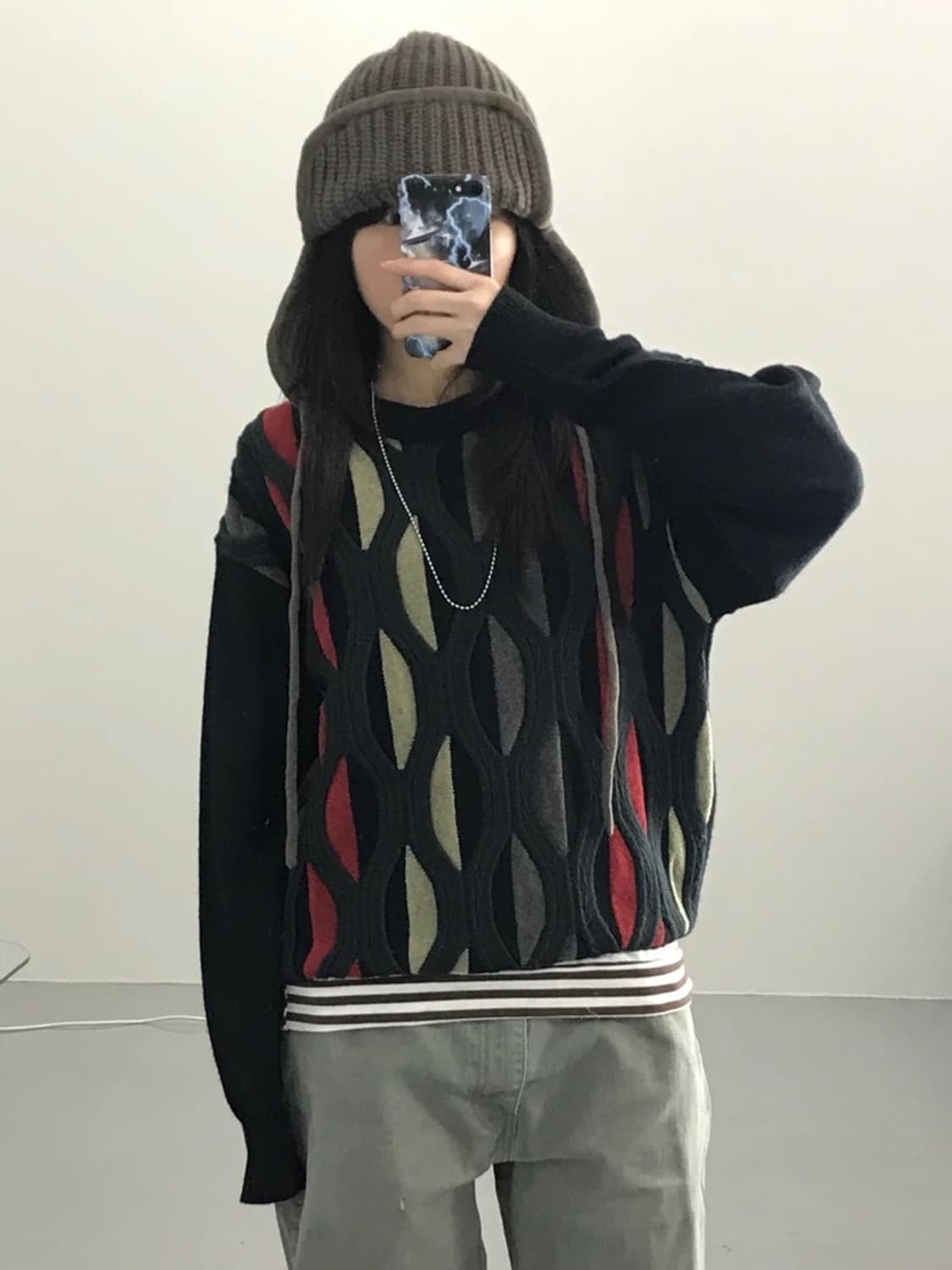 Vintage Pattern Knit Japan Made 상품이미지2