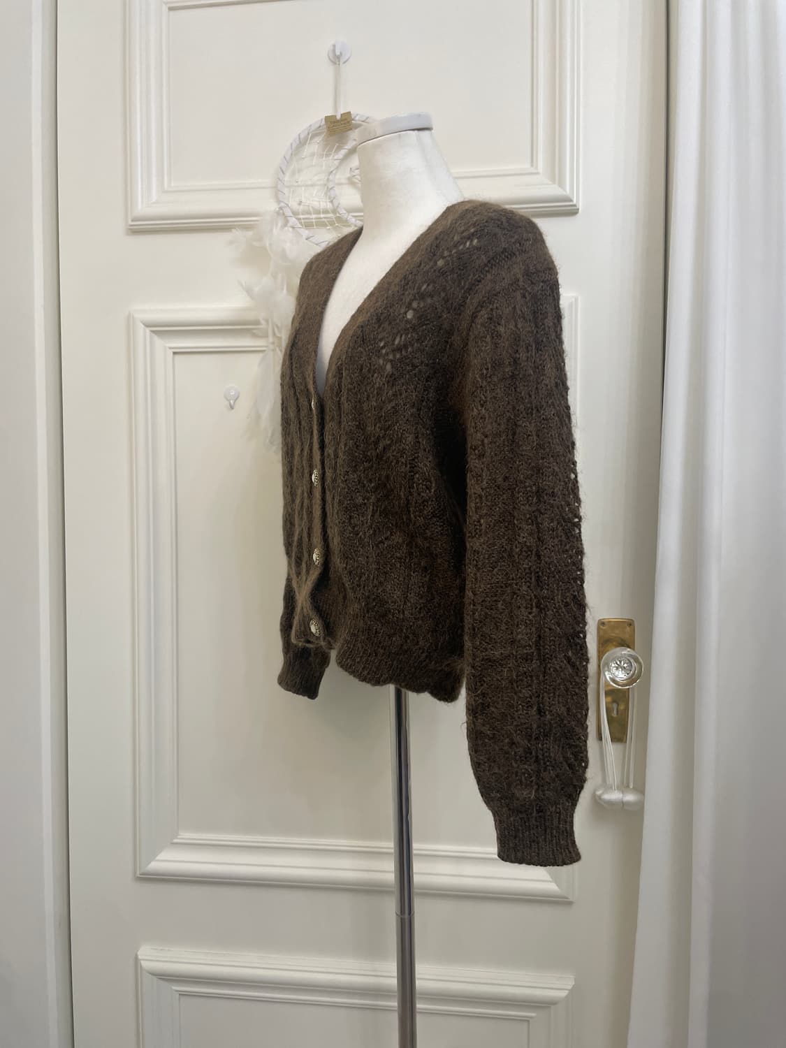 brown hairy antique cardigan 상품이미지2