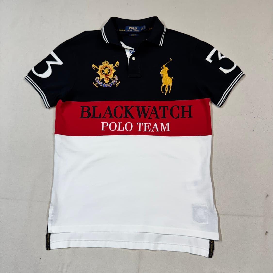 M) 폴로 랄프로렌 블랙와치 골드 빅포니 반팔 카라티 상품이미지1