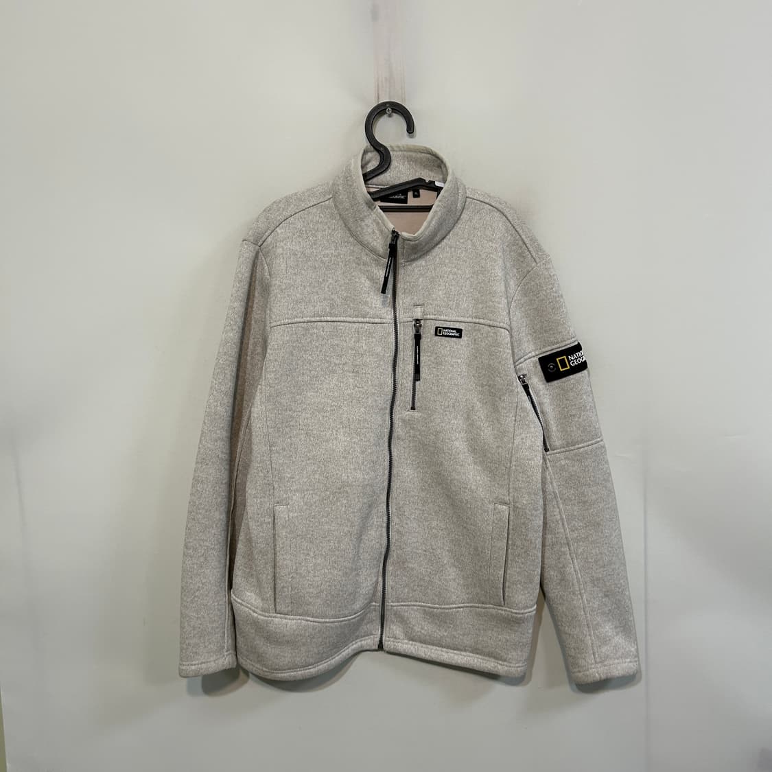 내셔널지오그래픽 남성 기모 니트 풀집업 105 상품이미지1