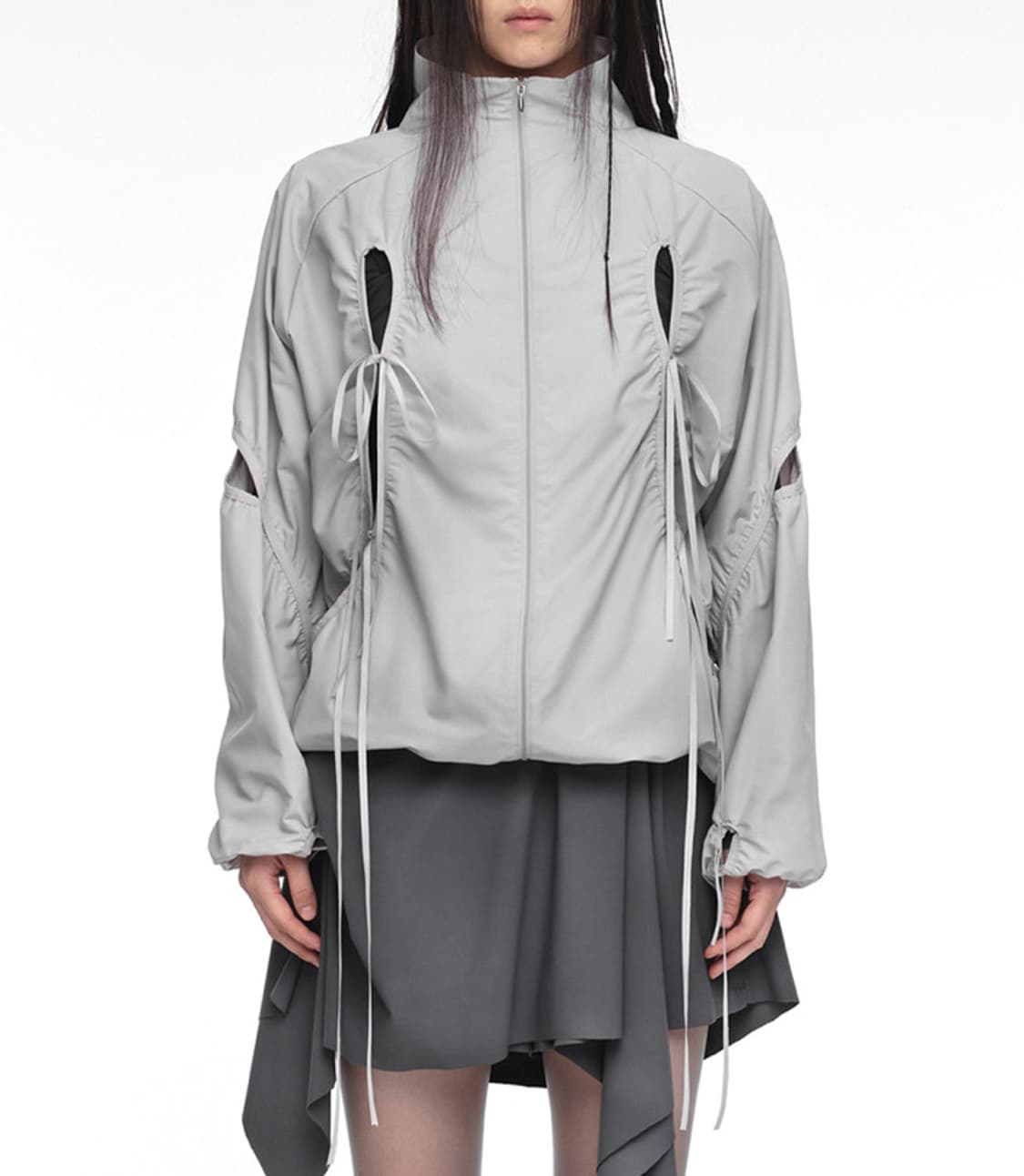 NACHE Cut-out Wind Breaker 라이트 그레이 상품이미지1