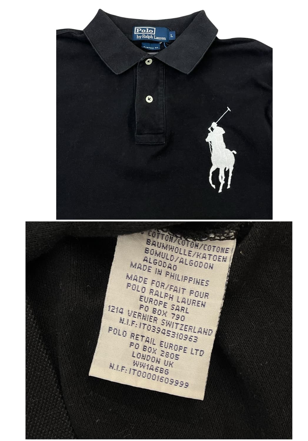 폴로 랄프로렌 빅포니 긴팔 카라티 블랙 L #csz1764 상품이미지4