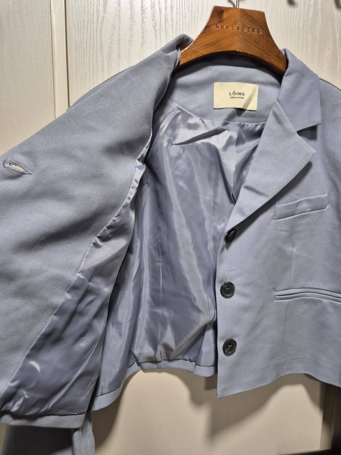 (세일)(새상품)LOING 크롭 자켓 소라색 상품이미지8