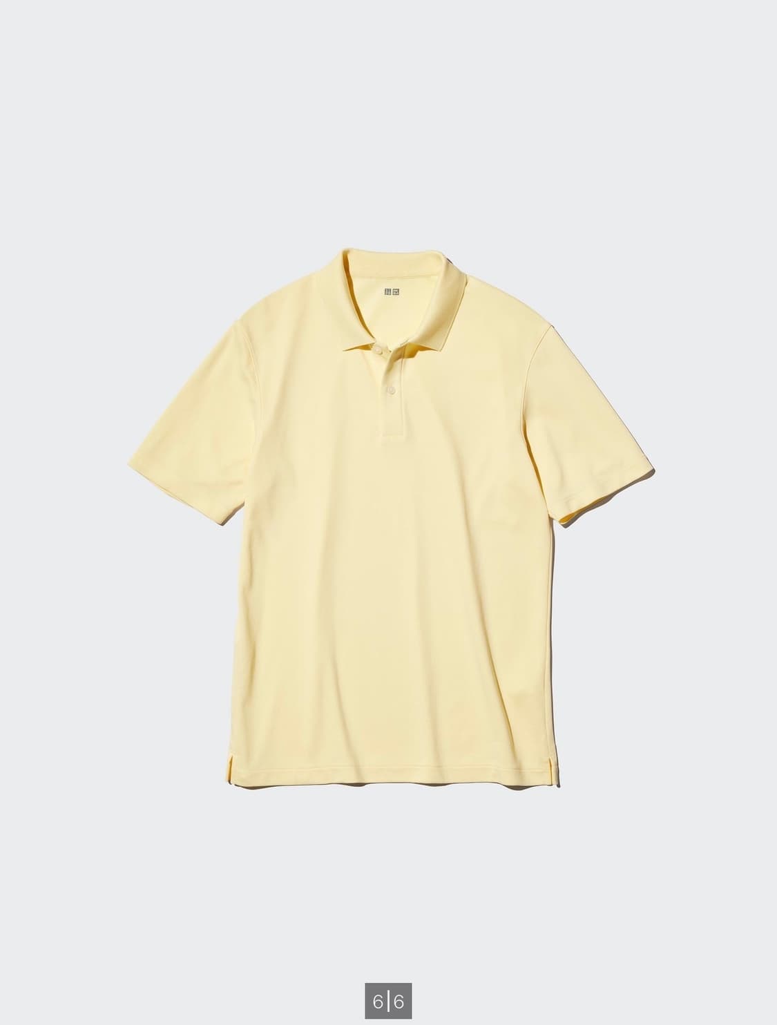 [4XL] 유니클로 AIRism코튼피케폴로셔츠 옐로우 상품이미지1