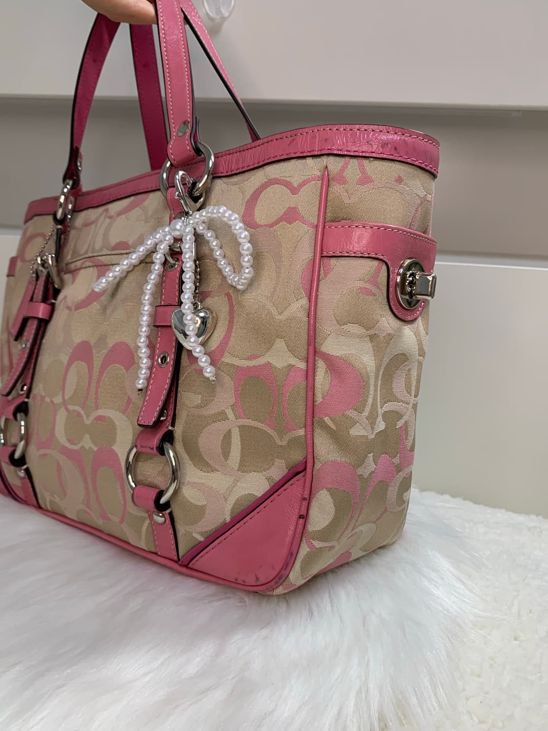Coach pink tote bag 상품이미지4