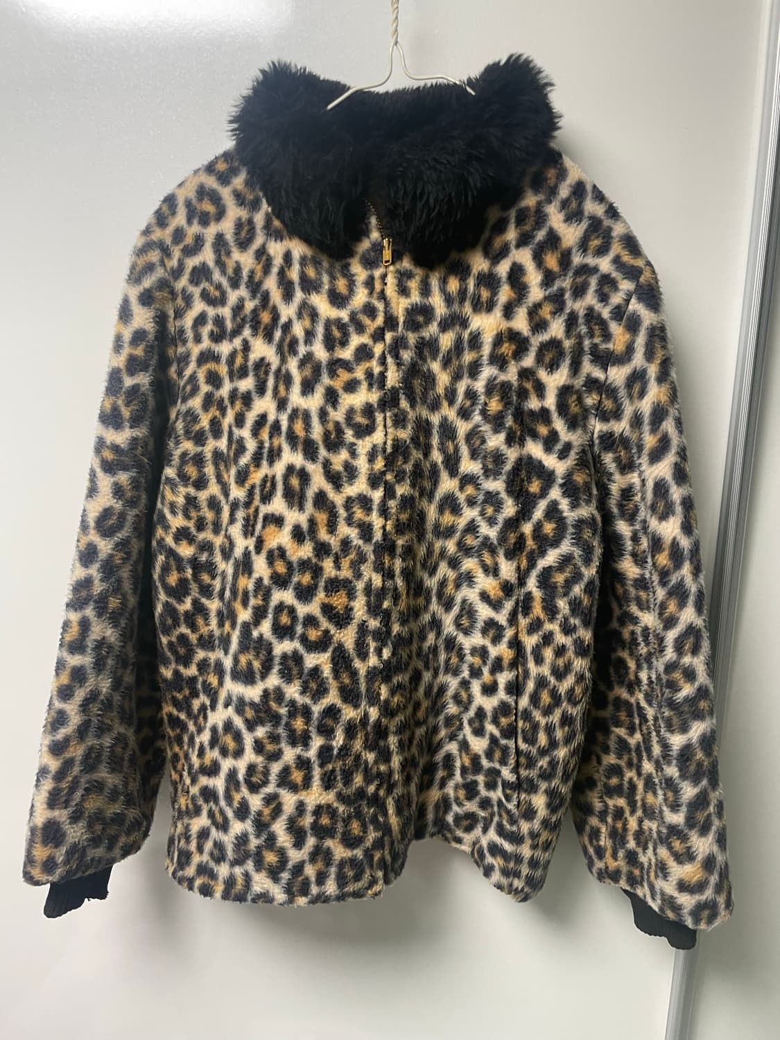일본 빈티지 레오파드 퍼 자켓 갸루 펑크호피 상품이미지1