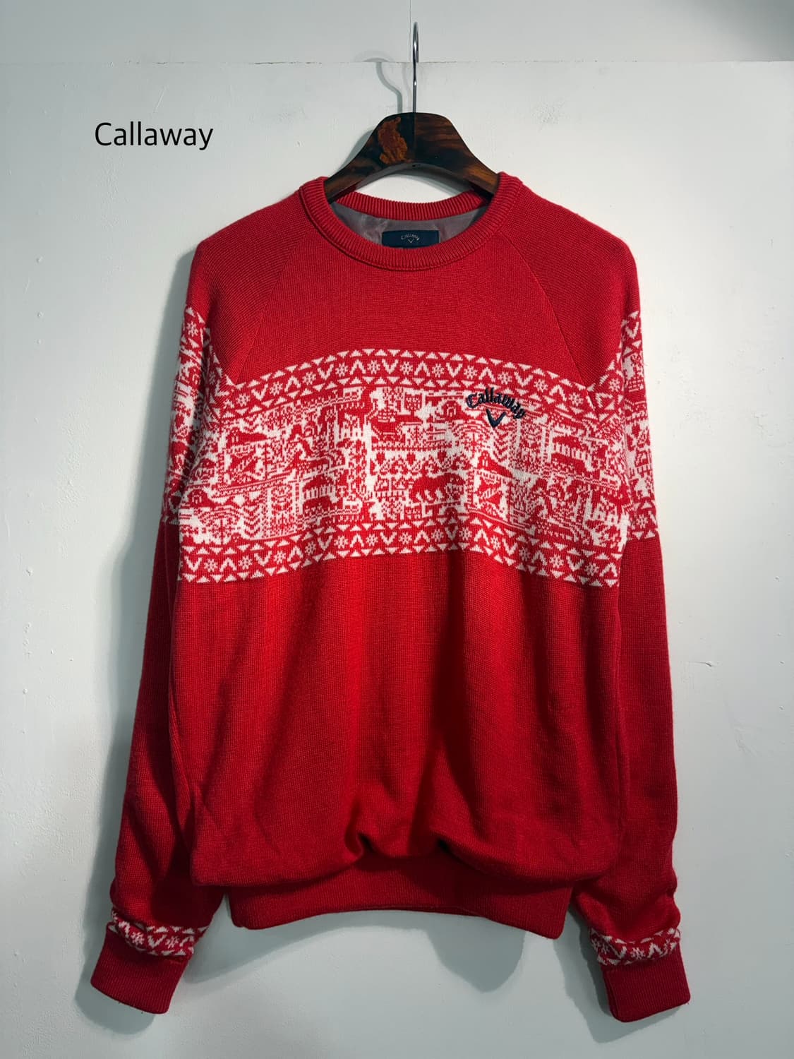 [M] callaway 캘러웨이 크리스마스 노르딕 니트 M 상품이미지1