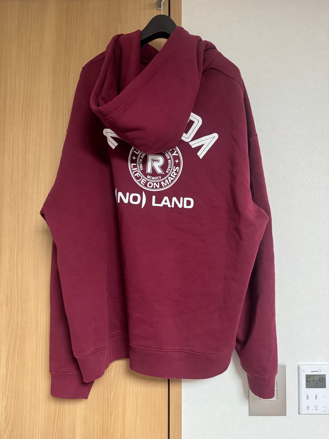 라프시몬스 AW20 네바다 후드티 버건디 상품이미지1