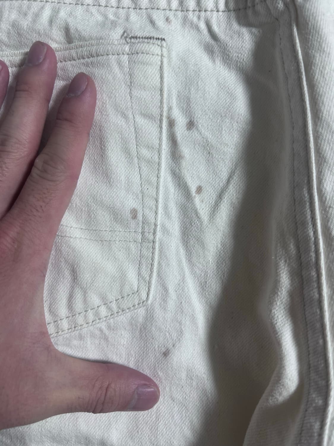 RRL 스트레이트 레그 핏 내추럴 / 화이트 데님 팬츠 32x30 상품이미지4