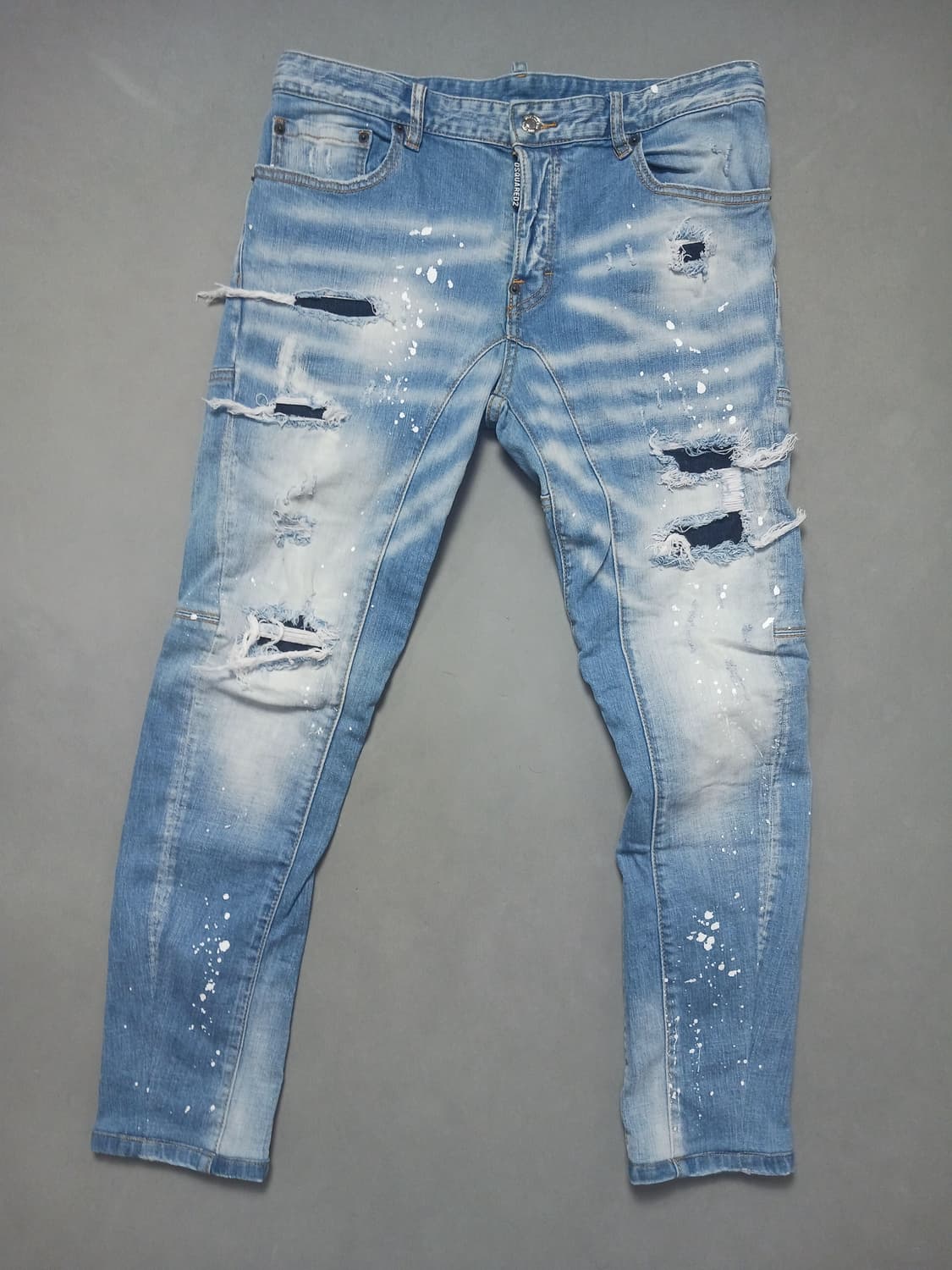 [50] 디스퀘어드2 멀티워싱 레드패치 타이디바이커진 청바지  34 35 상품이미지1