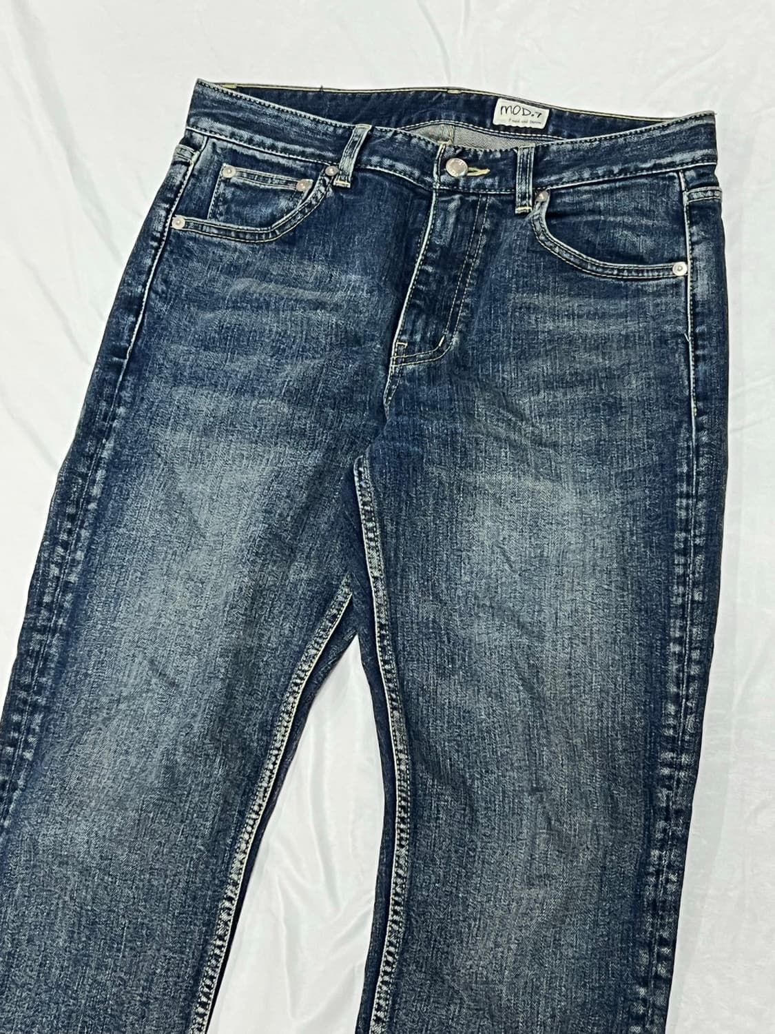 (29) MOD9 슬림핏 중청 데님 팬츠 상품이미지2
