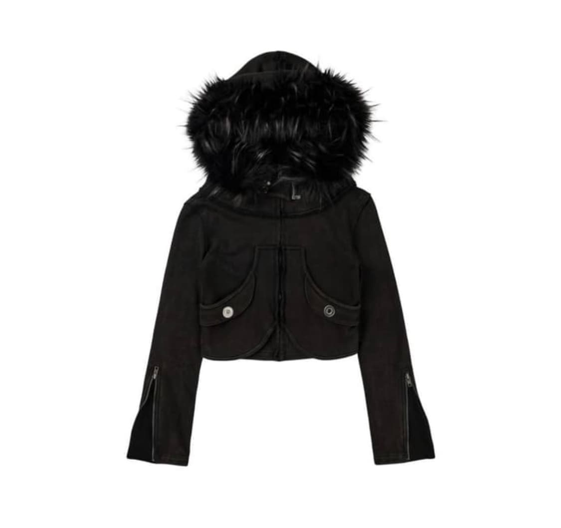 보니엔키 Distressed Seam Fur Hood 1size 상품이미지1