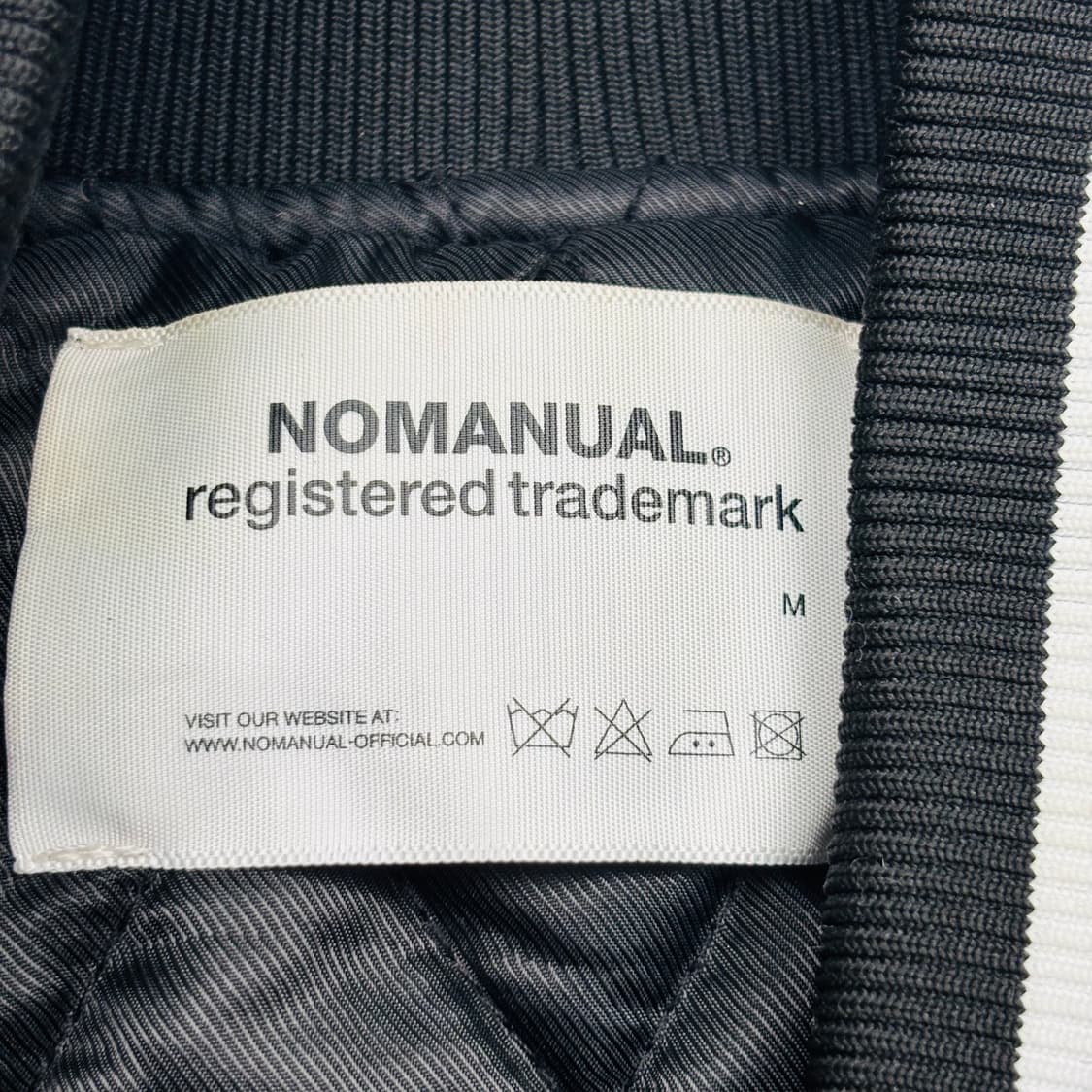 노매뉴얼 빅 로고 블랙 울 바시티 자켓 M 상품이미지7