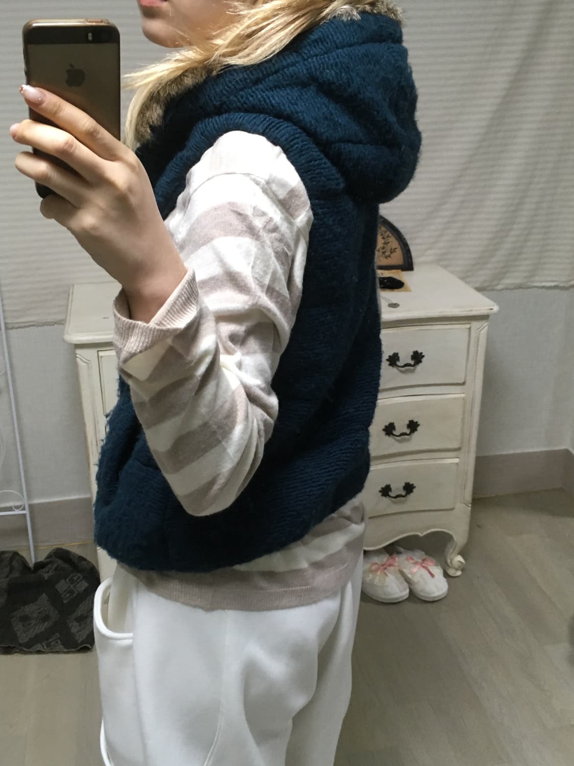 jpn vintage 울프조 후드 베스트 상품이미지2