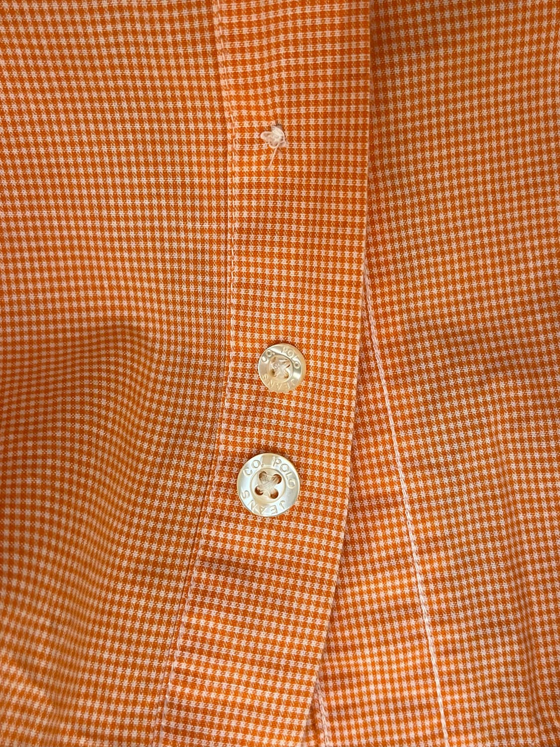폴로 진스 깅엄 체크 셔츠 오렌지 #csz3143 상품이미지5